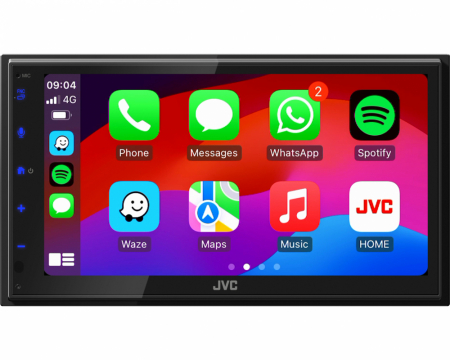 JVC KW-M595DBT, bilstereo med DAB, CarPlay, Android Auto og 2+1 par lavnivå i gruppen Billyd / Bilstereo / 2-din spiller hos BRL Electronics (130KWM595DBT)