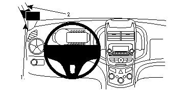 ProClip Monteringsbøyle Chevrolet Aveo 12-14 i gruppen Billyd / Hva passer i min bil / Daewoo & Chevrolet / Monteringsram hos BRL Electronics (240CHEAVE12PROC)