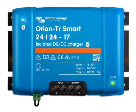 Victron Orion-Tr Smart DC-DC-lader, 24V inn 24V ut, isolert 17A i gruppen Billyd / Tilbehør / Batteriladere hos BRL Electronics (421VOTR242417I)