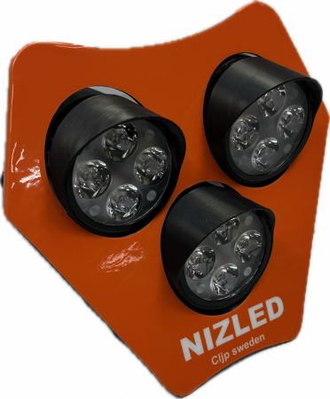 Trippel lampfäste 115w KTM 4-takt 2024-, orange, kallvit 3xE40F NIZLED i gruppen Billyd / LED-Belysning / Enduro / Lampkåpor hos BRL Electronics (871KTM24E40F3)