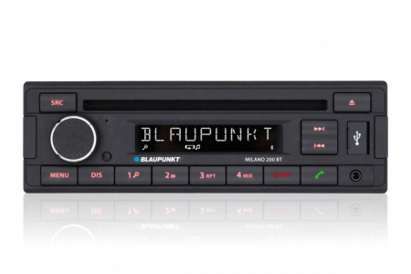 Blaupunkt Milano 200 BT, retro bilstereo med Bluetooth i gruppen Billyd / Bilstereo / 1-din spiller hos BRL Electronics (873MILANO200BT)