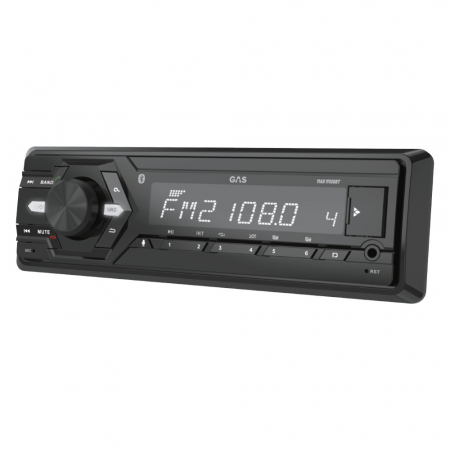 GAS MAD M100-BT, bilstereo med Bluetooth, AUX, USB og 2 par lavnivå i gruppen Billyd / Bilstereo / 1-din spiller hos BRL Electronics (900MADM100BT)