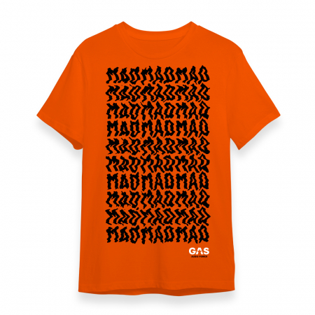 Orange GAS MAD T-skjorte, medium i gruppen Billyd / Tilbehør / Merchandise hos BRL Electronics (909TSHIRTOMADM)