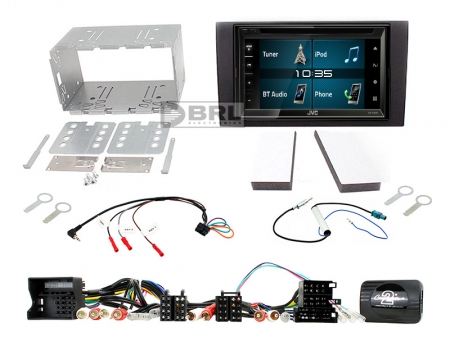 JVC KW-V340BT Stereopakke Audi A4 00-04 i gruppen Billyd / Hva passer i min bil / Audi / Audi A4 / Audi A4 2004-2008 / Modellspesifike pakker A4 2004-2008 hos BRL Electronics (SETAUDIA4DD1)