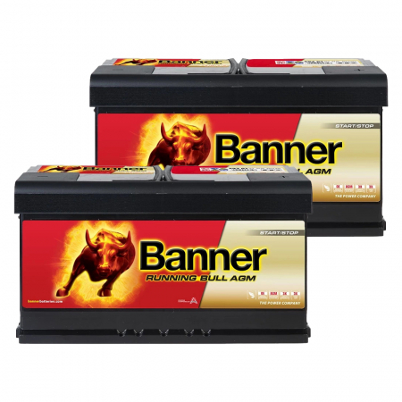 Batteripakke, 2 stykker Banner 95Ah AGM i gruppen Billyd / Tilbehør / Batterier hos BRL Electronics (SETBANNER95X2)