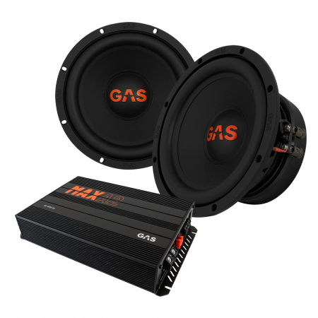 2-pakke GAS MAD S2-8D2 & MAX A2-800.1D, basspakke i gruppen Pakkeløsninger / Pakker for bilen / Basspakker hos BRL Electronics (SETMADS28D2PKT1)