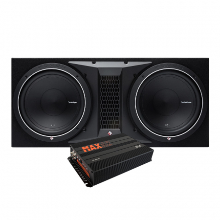 Rockford Fosgate P1-2x12 & GAS MAX A2-800.1D i gruppen Pakkeløsninger / Pakker for bilen / Basspakker hos BRL Electronics (SETP12X12PKT1)