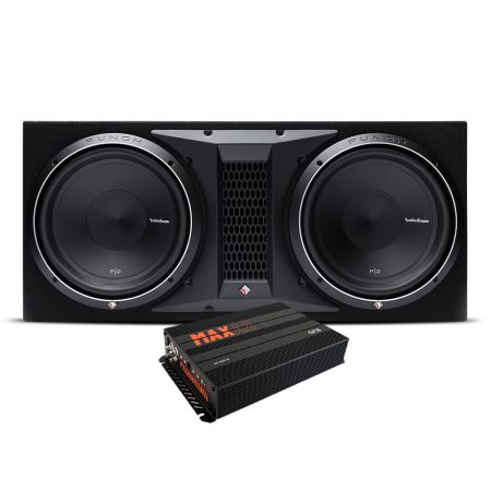 Rockford Fosgate P2-2X12 med MAX A2-800.1D i gruppen Pakkeløsninger / Pakker for bilen / Basspakker hos BRL Electronics (SETP22X12PRO)