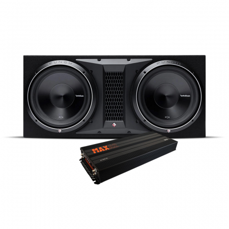 Rockford Fosgate P3 2x12 boks & GAS MAX A2-2500.1DL, basspakke i gruppen Pakkeløsninger / Pakker for bilen / Basspakker hos BRL Electronics (SETP32X12PKT1)