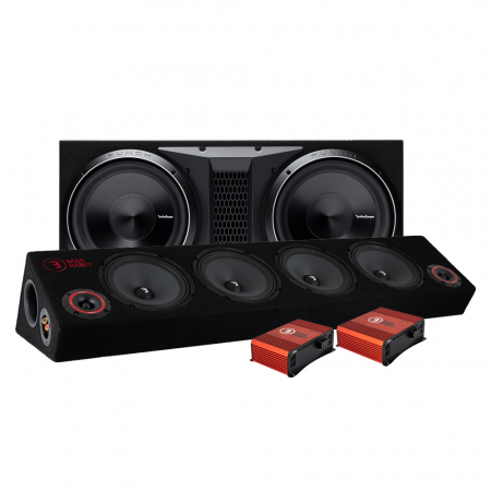 Rockford Fosgate P3-2X12 raggarpakke med Play SPL84 i gruppen Pakkeløsninger / Pakker for bilen / Raggarpakke hos BRL Electronics (SETP32X12PKT4)