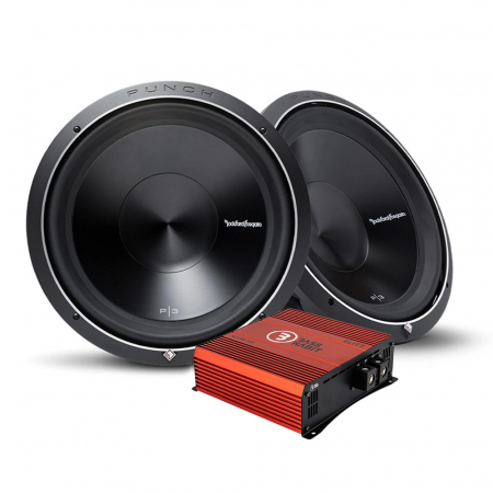 2-pakning Rockford Fosgate P3D4-15 & Bass Habit SPL ELITE 3100.1DF, baspakke i gruppen Pakkeløsninger / Pakker for bilen / Basspakker hos BRL Electronics (SETP3D415PKT2)