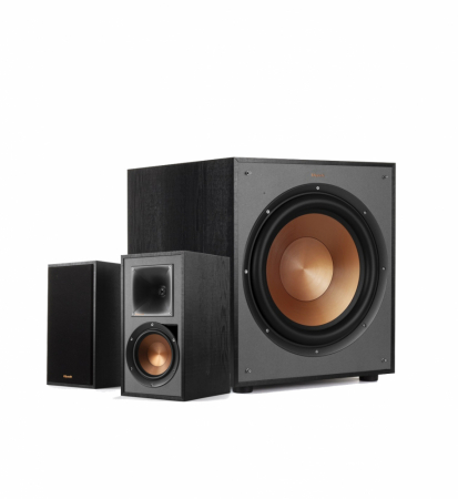 Klipsch R-51PM & Klipsch R-120SW 2.1 høyttalerpakke, svart i gruppen Pakkeløsninger / Pakker for hjemmet / Høyttalerpakker hos BRL Electronics (SETR51PMPKT3)