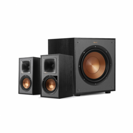 Klipsch R-51PM & Klipsch R-100SW 2.1 høyttalerpakke, svart i gruppen Pakkeløsninger / Pakker for hjemmet / Høyttalerpakker hos BRL Electronics (SETR51PMPKT4)