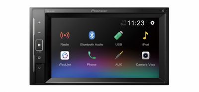 Pioneer DMH-A240BT, bilstereo med Bluetooth og 3 par lavnivå