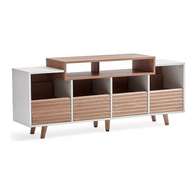 NorStone Oslo Vinyl 1600 mediabenk hvit/eik