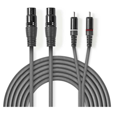 Nedis XLR-kabel, XLR-hun - RCA-hann 1.5 m