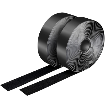 LogiLink Selvklebende borrelås 25 mm x 5 m, svart