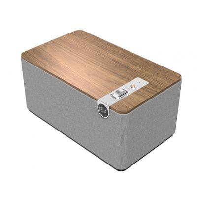 Klipsch The Three Plus Bluetooth-høyttaler, valnøtt