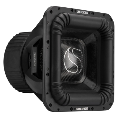 Kicker SoloXS L7XS182, firkantet 18-tommers basselement, 2x2 ohm