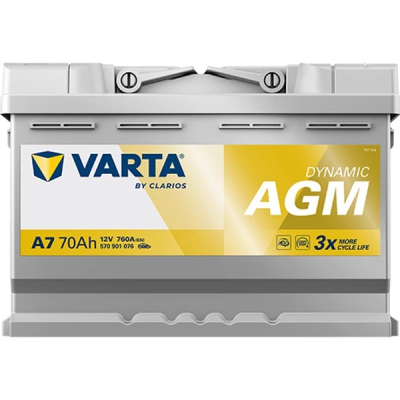 Varta Dynamic AGM 760A 70Ah, startbatteri
