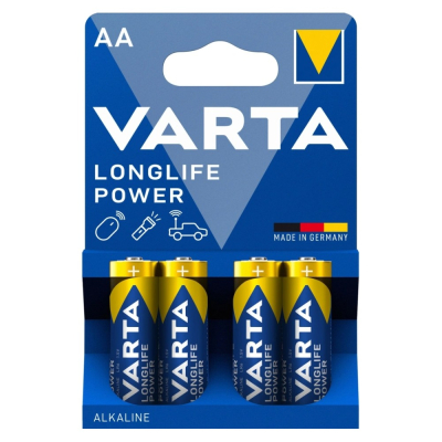 Varta Longlife Power AA, alkaliske batterier 4-pack