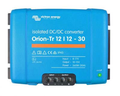 Victron Orion-Tr DC-DC-omformer, 12V inn 12V ut, isolert 30A