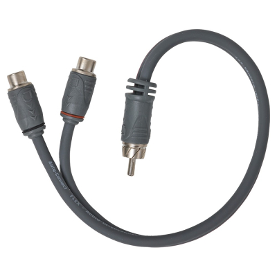 Auto-Connect tvinnet Y-splitt for lavnivåsignal, 1 hann – 2 hunn, 0.3 meter, Level 2