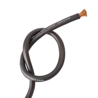 Auto-Connect svart strømkabel OFC 53.7mm², metervare