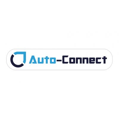 Auto-Connect-klistremerke 14x3cm, hvit