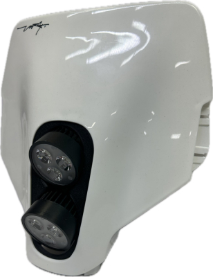 Stark Varg aktiv lampkåpa 2xE30 kallvit, 30watt/6ah vapcell liion batteri, vit