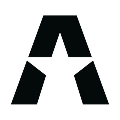 GAS A STAR-klistremerke 15.5x14cm, svart