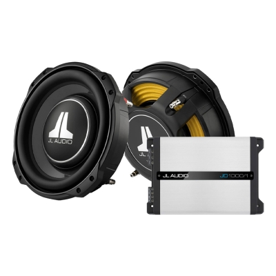 2-pakning JL Audio 10TW3-D4 med JD1000/1, 2x10 basspakke