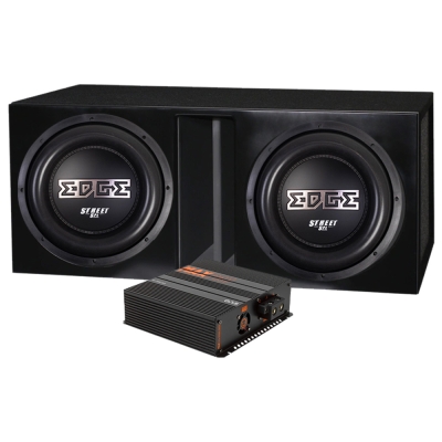 2-pakning EDP122SPL-E3 i portet kasse med MAX PA1-3000.1DZ2, 2x12 basspakke