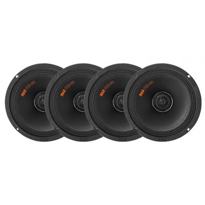 4-pack GAS MAD PX2-64, rå 6.5 tommers koaksialhøyttaler