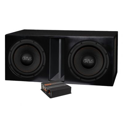 2-pakke GAS MAX S1-12D1 i portet kasse med MAX PA1-3000.1DZ1, basspakke