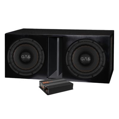 2-pakke GAS MAX S2-12D1 i portet kasse med MAX PA1-5000.1DZ1, basspakke