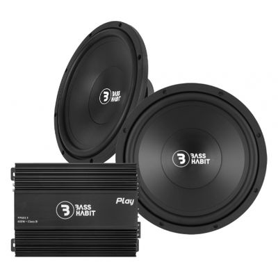 2-pakke Bass Habit P300 & Play Power 600.1 (gen. 2), basspakke